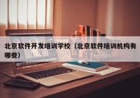 北京软件开发培训学校（北京软件培训机构有哪些）